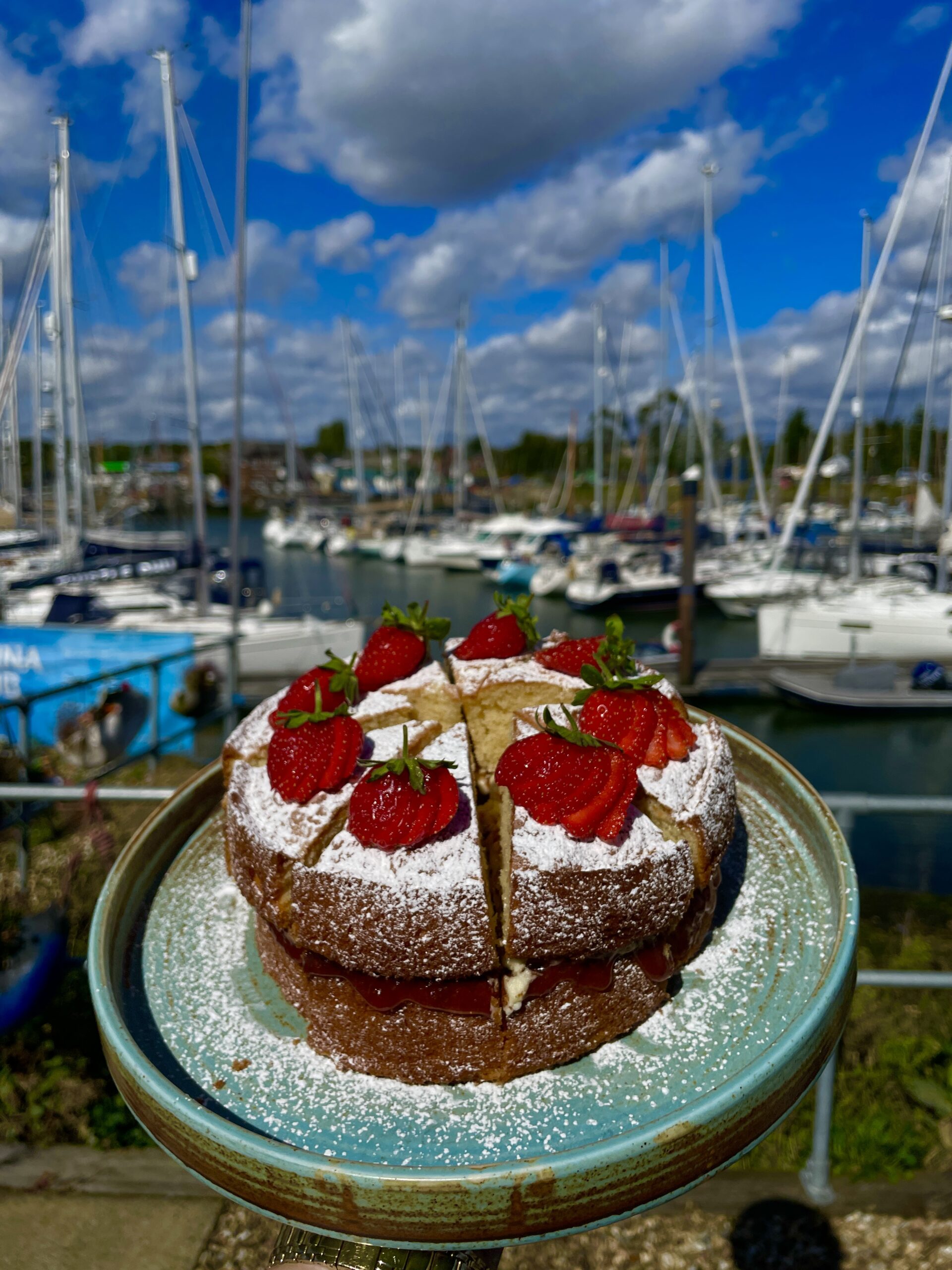 Victoria sponge cake at The Outlook at Fox’s