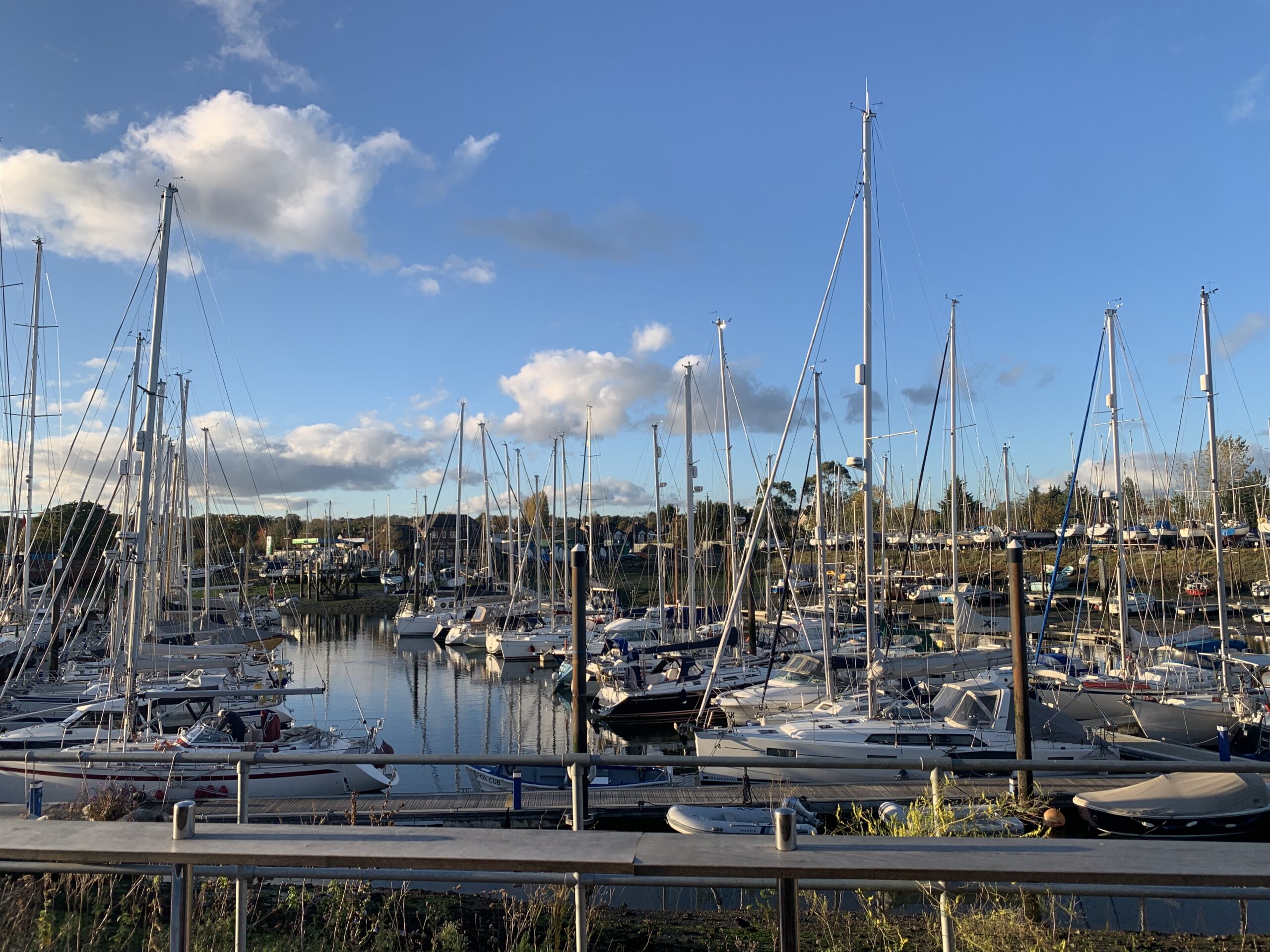 Fox’s Marina and boatyard view from The Outlook at Fox’s, Ipswich