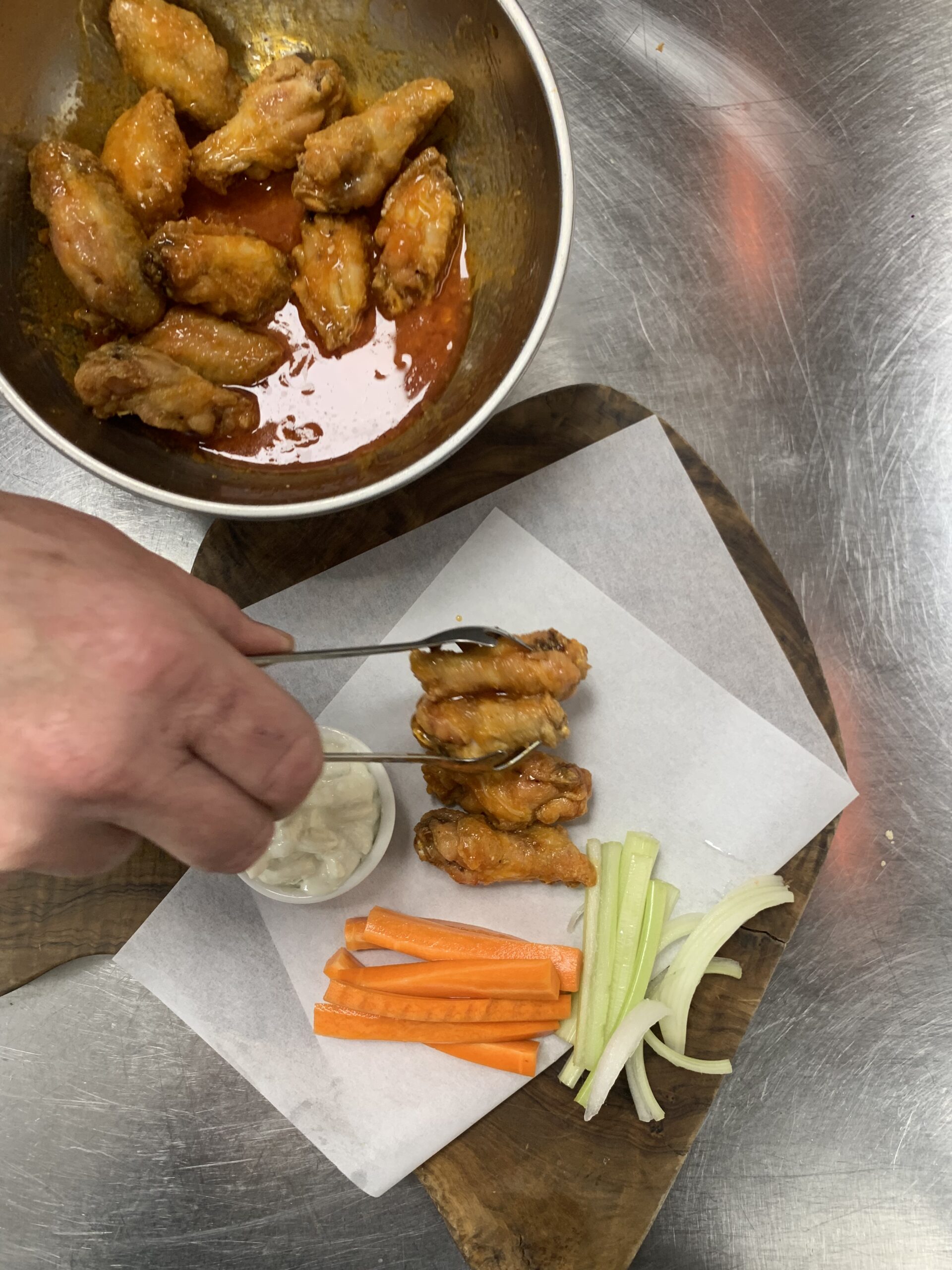 Chicken wings platter at The Outlook at Fox’s