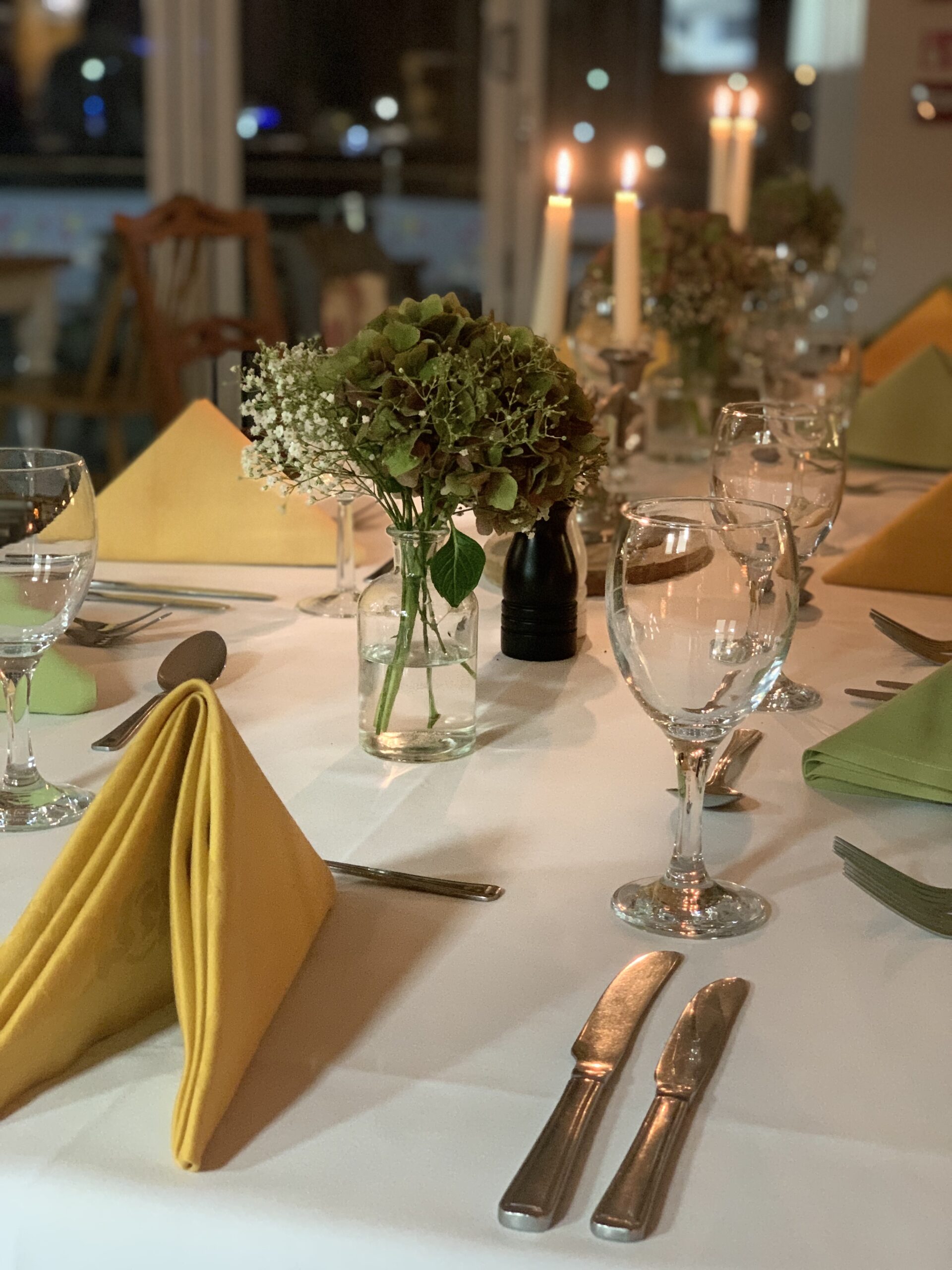 Table laid for private dining at The Outlook at Fox’s