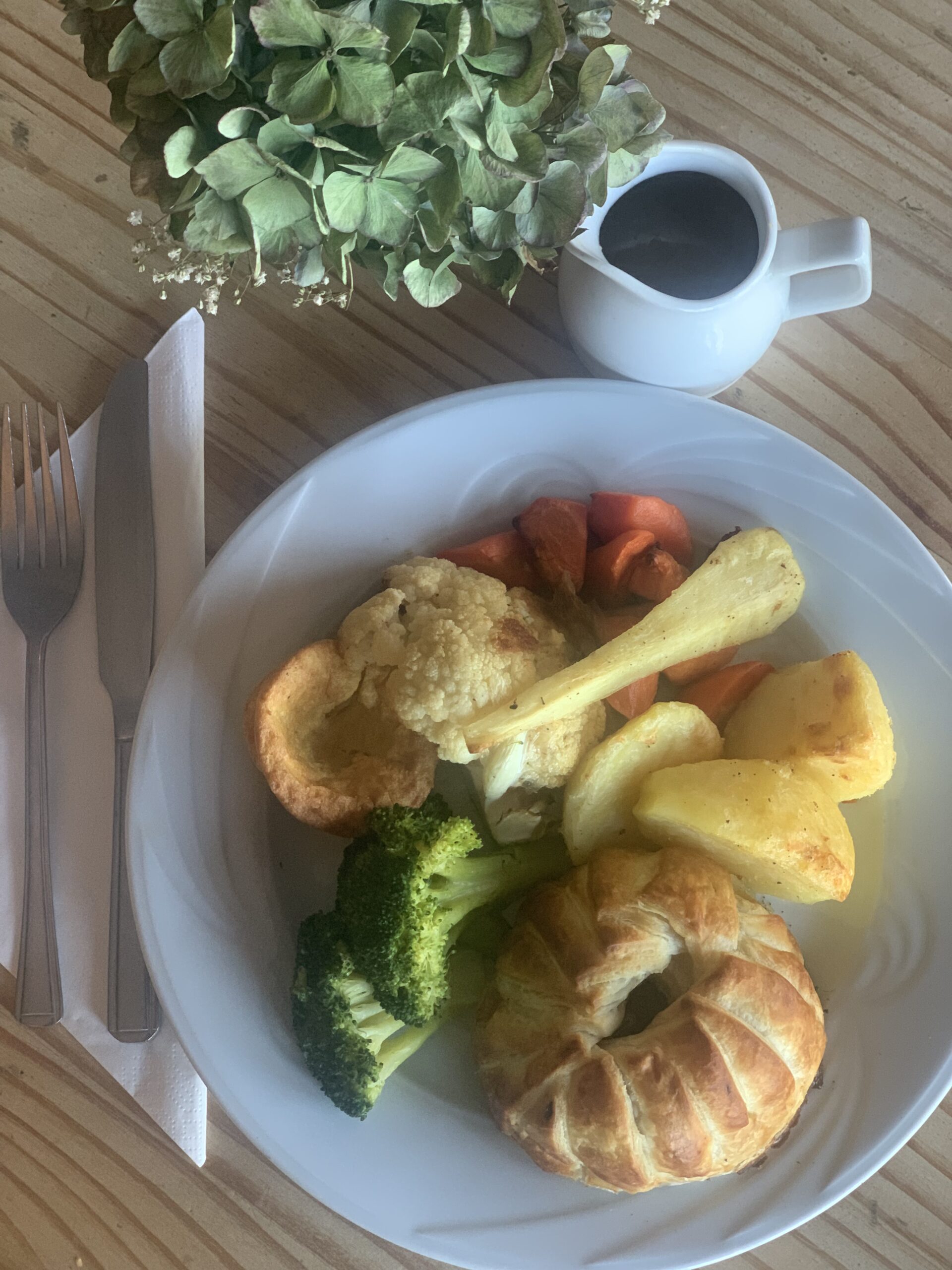 Vegetable roast dinner at The Outlook at Fox’s